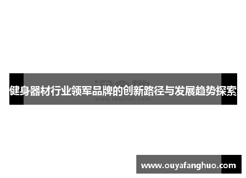 健身器材行业领军品牌的创新路径与发展趋势探索